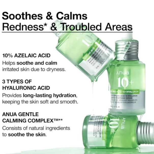 ANUA Azelaic Acid 10 Hyaluron Redness Soothing Serum 30 ML ANUA JOLIE'S