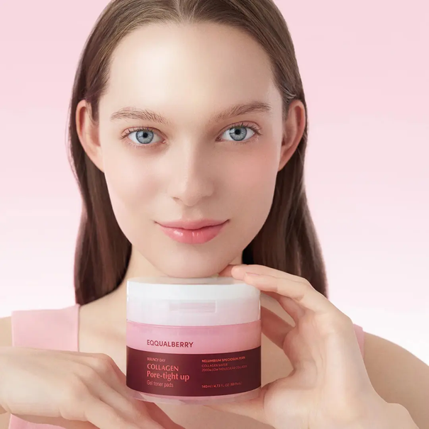 Collagen Pore-Tight Up Gel Toner Pads - 60 Pads EQQUALBERRY