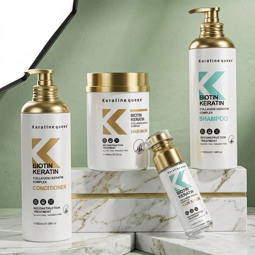 KERATINE QUEEN The Biotin & Keratin Sulfate Free Reconstruction Hair Treatment Set - JOLIE'S