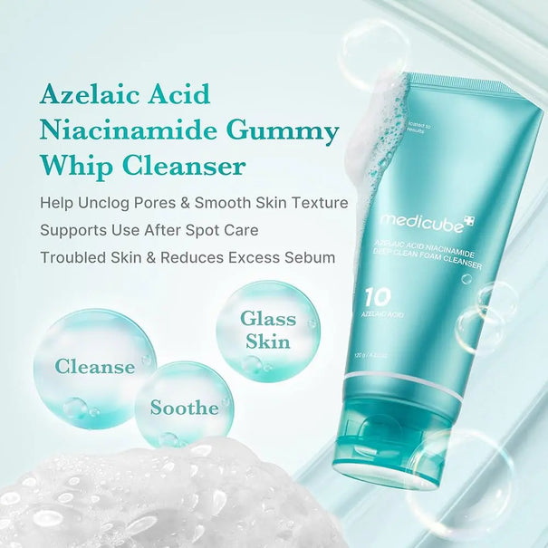 MEDICUBE Azelaic Acid + Niacinamide Deep Clean Foam Cleanser 120 gm Medicube JOLIE'S