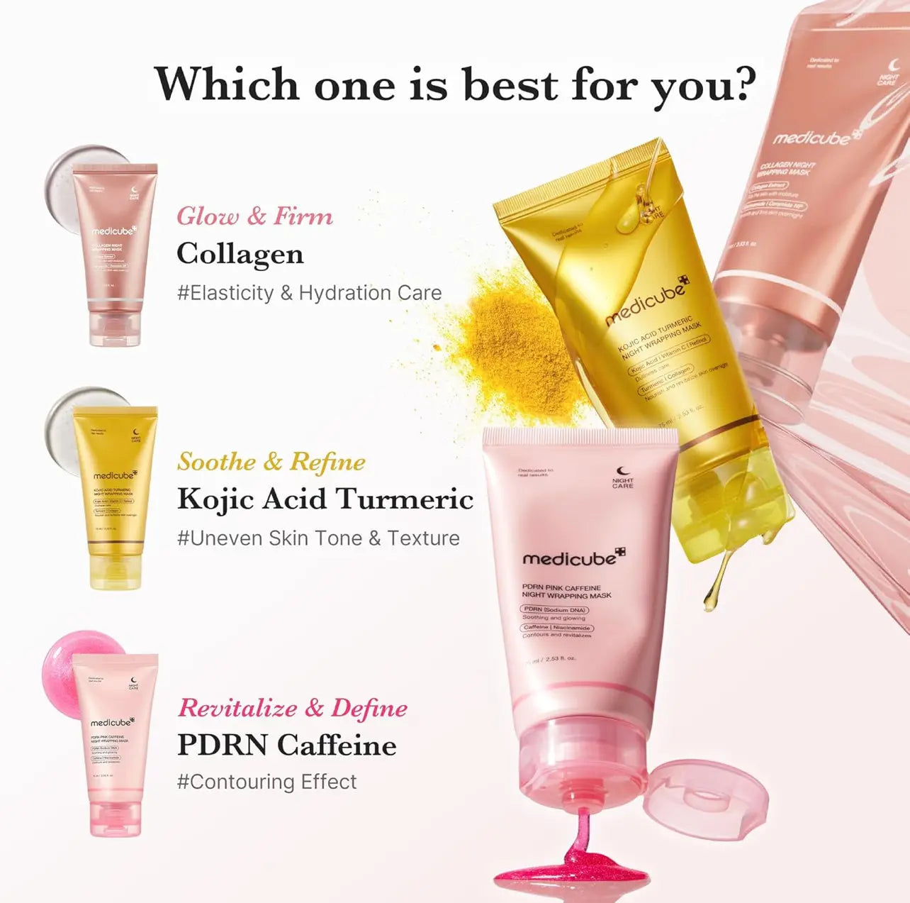 MEDICUBE PDRN Pink Caffeine Night Wrapping Mask 75 ml Medicube JOLIE'S