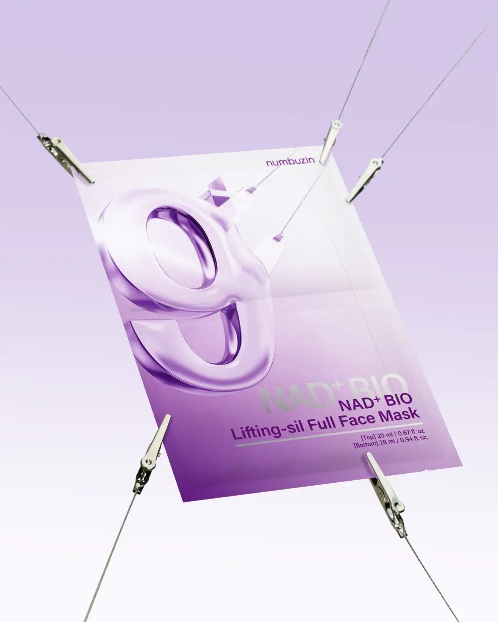 NUMBUZIN No.9 NAD+ BIO Lifting-sil Full Face Mask (4 Sheets + Lifting Band) numbuzin JOLIE'S