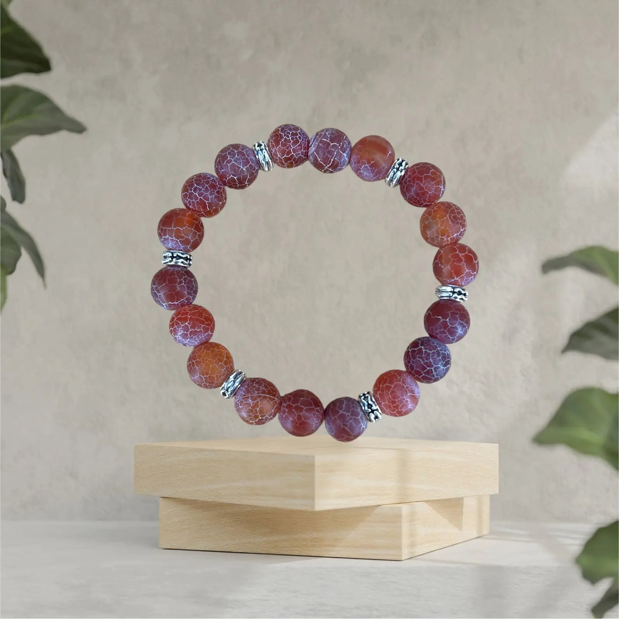 Round Matte multicolor Frost Agates Natural JOLIE'S JOLIE'S